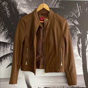 Guess Brown Leather Jacket
